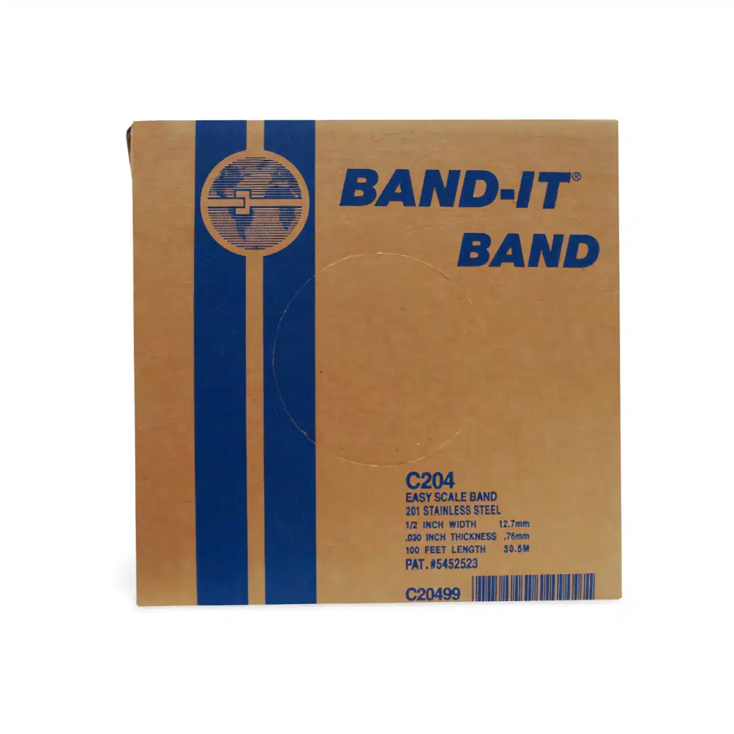 BAND-IT 1/2 in. 201 Stainless Steel Band Roll - 100 ft. Roll